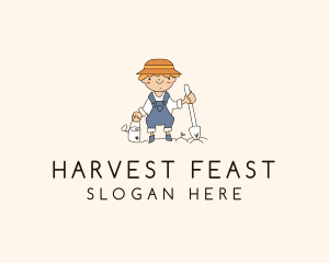 Harvest Gardening Farmer logo design