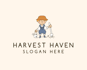 Harvest Gardening Farmer logo design