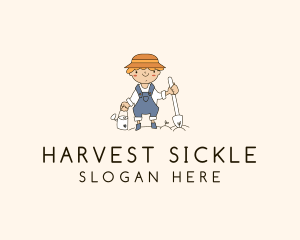 Harvest Gardening Farmer logo design