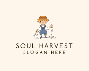 Harvest Gardening Farmer logo design