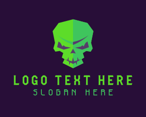 Video Game - Green Skull Video Game logo design