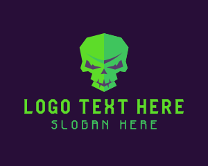 Angry - Skull Video Game logo design
