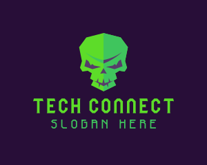 Online Gaming - Skull Video Game logo design