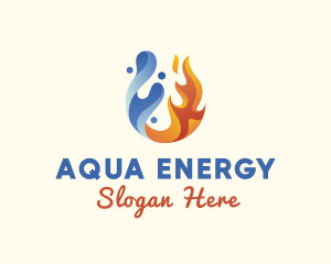 Hydropower - Water Fluid Fire logo design