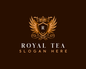 Royal Shield Crest Wings logo design