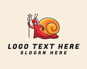 Snail - Demon Shell Snail logo design