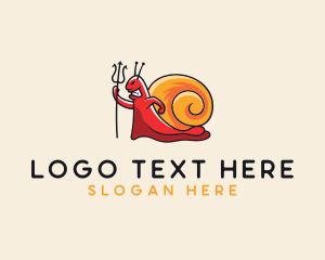 Spiral - Demon Shell Snail logo design