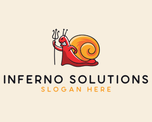 Demon - Demon Shell Snail logo design