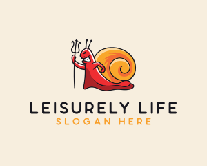 Slow - Demon Shell Snail logo design