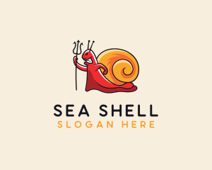 Shell - Demon Shell Snail logo design