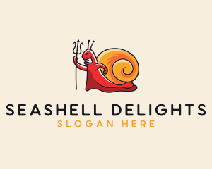 Seashell - Demon Shell Snail logo design