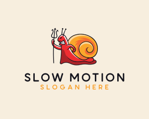 Slug - Demon Shell Snail logo design