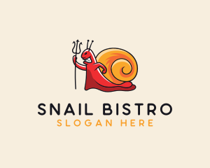 Gastropod - Demon Shell Snail logo design