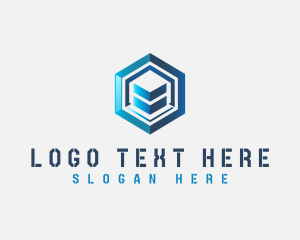 Hexagon Cube Technology logo design