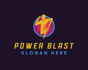 Lightning Human Power logo design