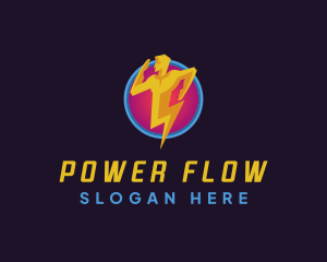 Lightning Human Power logo design