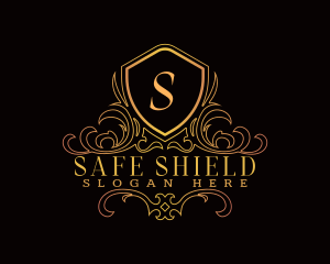 Decorative Monarchy Shield logo design