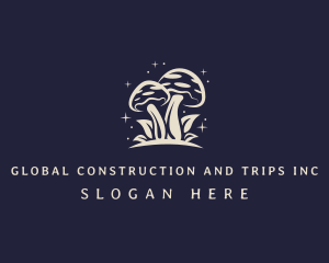 Mushroom Fungi Mycelium logo design