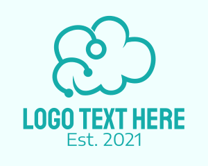 Stethoscope - Blue Cloud Stethoscope logo design