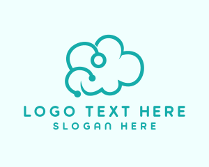 Blue Cloud Stethoscope  logo design