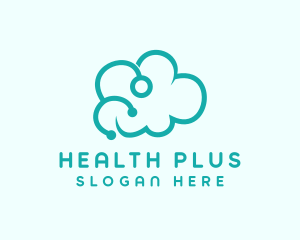 Blue Cloud Stethoscope  logo design