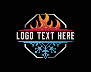 Cold - Hot Heat Cooling logo design