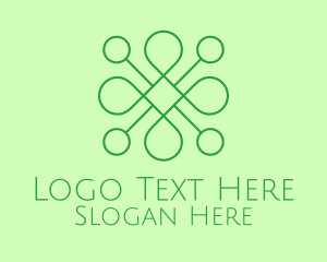 Ireland - Green Minimalist Monoline Shape logo design