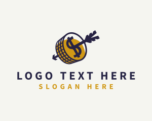 Loan - Dollar Coin Money Target logo design