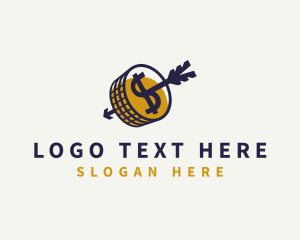 Dollar - Dollar Coin Money Target logo design