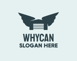 Stockroom - Warehouse Building Wings logo design