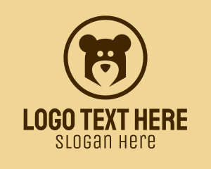 Playground - Abstract Bear Head logo design