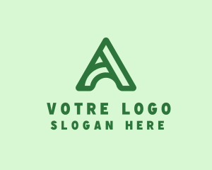 Organic Farm Letter A  Logo