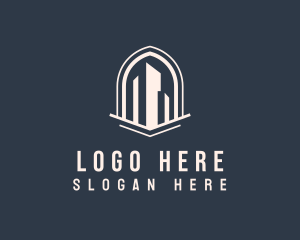 Skyscraper - City Building Property Contractor logo design