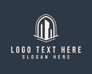Residence - City Building Property Contractor logo design