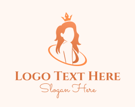 Queen - Beauty Queen Woman logo design