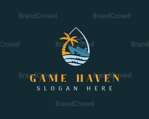 Tropical Ocean Cruise Ship Logo