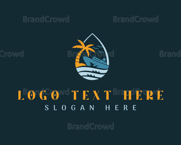 Tropical Ocean Cruise Ship Logo