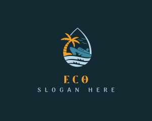 Holiday - Tropical Ocean Cruise Ship logo design