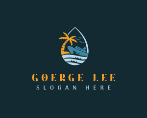 Wave - Tropical Ocean Cruise Ship logo design