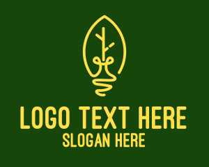 Stroke - Natural Eco Light Bulb logo design