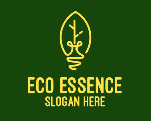 Natural Eco Light Bulb logo design