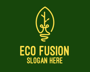 Natural Eco Light Bulb logo design