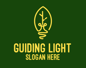 Natural Eco Light Bulb logo design