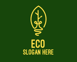 Natural Eco Light Bulb logo design