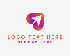 Logistics Paper Plane Arrow logo design