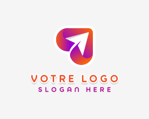 Logistics Paper Plane Arrow Logo