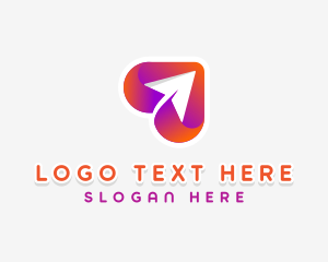 Logistics Paper Plane Arrow Logo