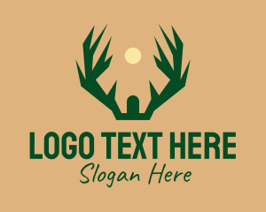 Camper - Deer Antler Hunting logo design