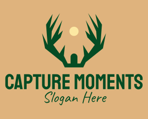 Deer Antler Hunting Logo