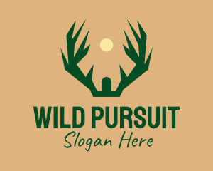 Hunting - Deer Antler Hunting logo design